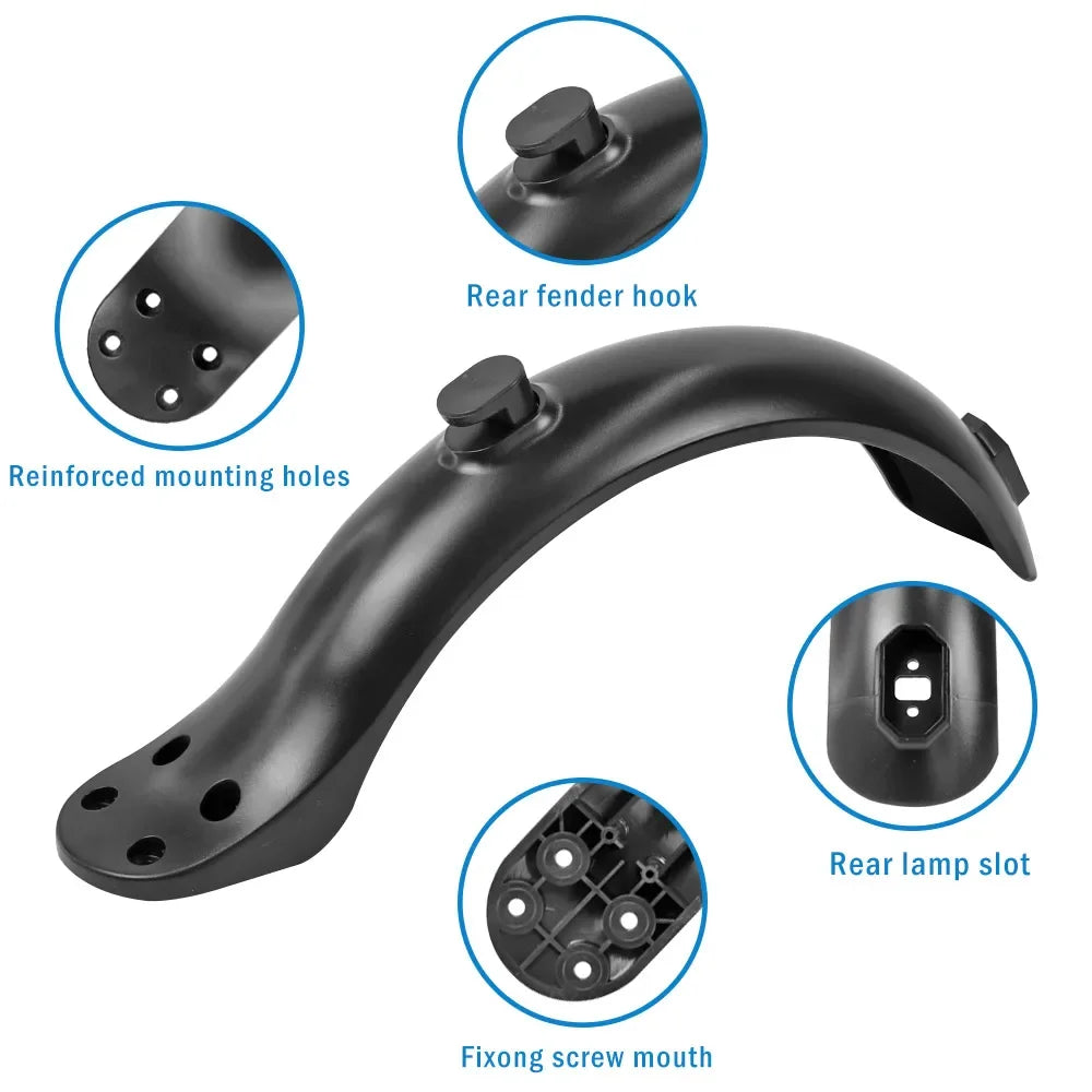 Electric Scooter Rear Mudguard Bracket Tail Light for 4 Screws Fender Rubber Cap Set For 4 holes E-Scooter Fenders Accessories