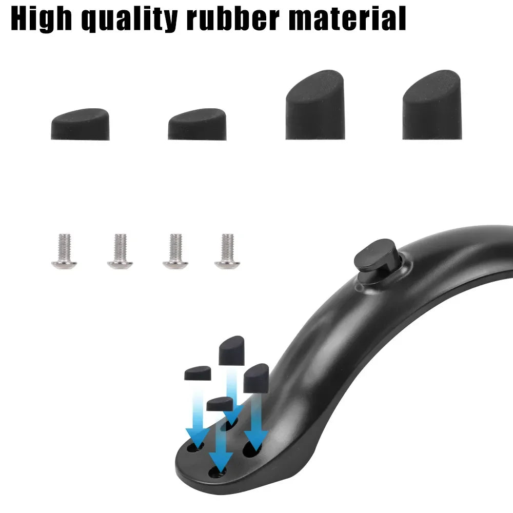 Electric Scooter Rear Mudguard Bracket Tail Light for 4 Screws Fender Rubber Cap Set For 4 holes E-Scooter Fenders Accessories